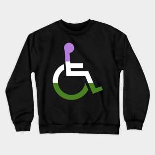 Disabled Genderqueer Pride Crewneck Sweatshirt